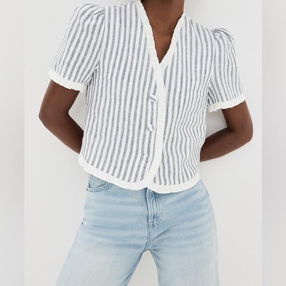 Reformation Bess linen top L - Picture 2 of 6